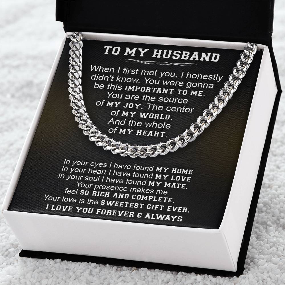 Gift For Husband - My World - Cuban Link Cuban Link Chain