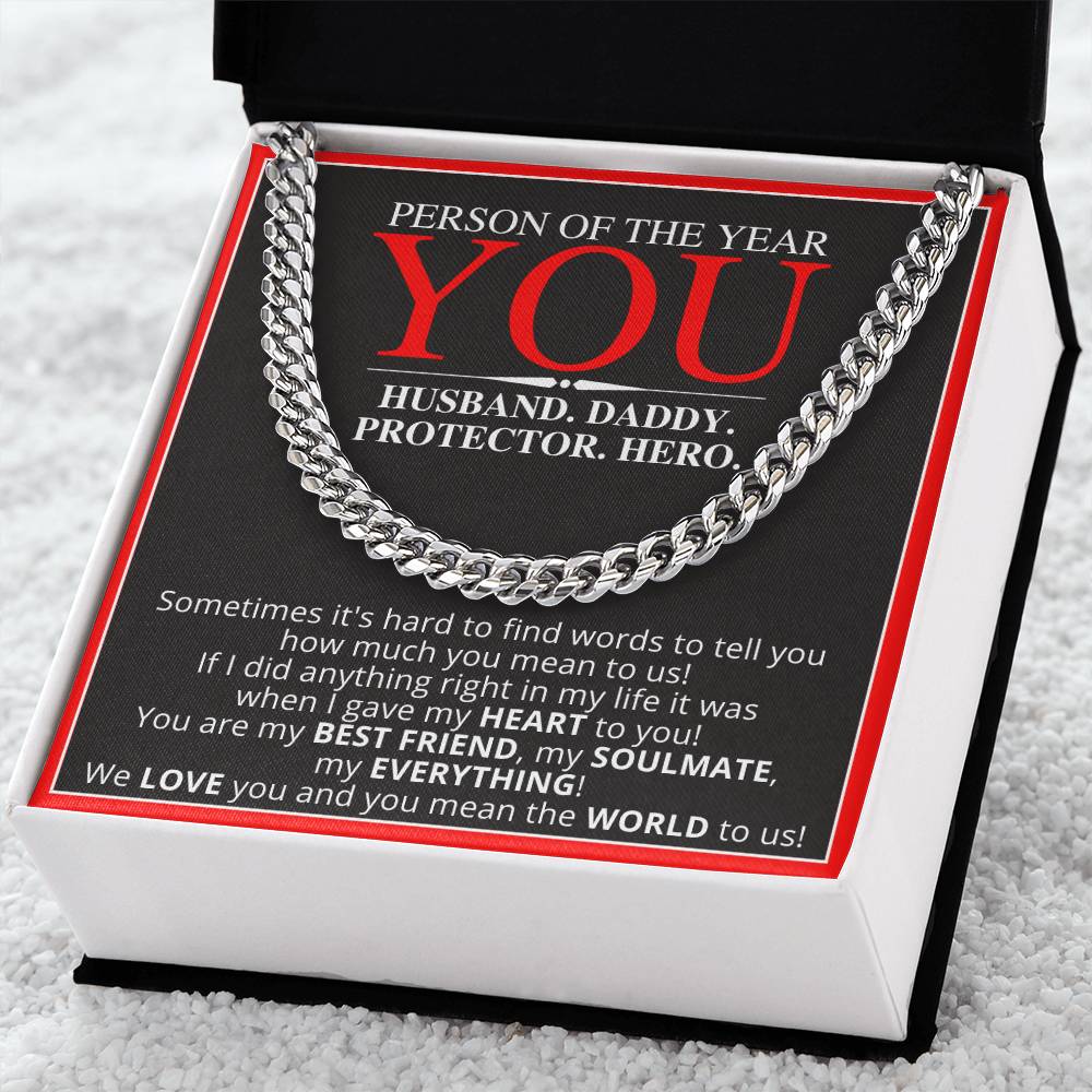 Person Of The Year - Gift For Husband Cuban Link Chain