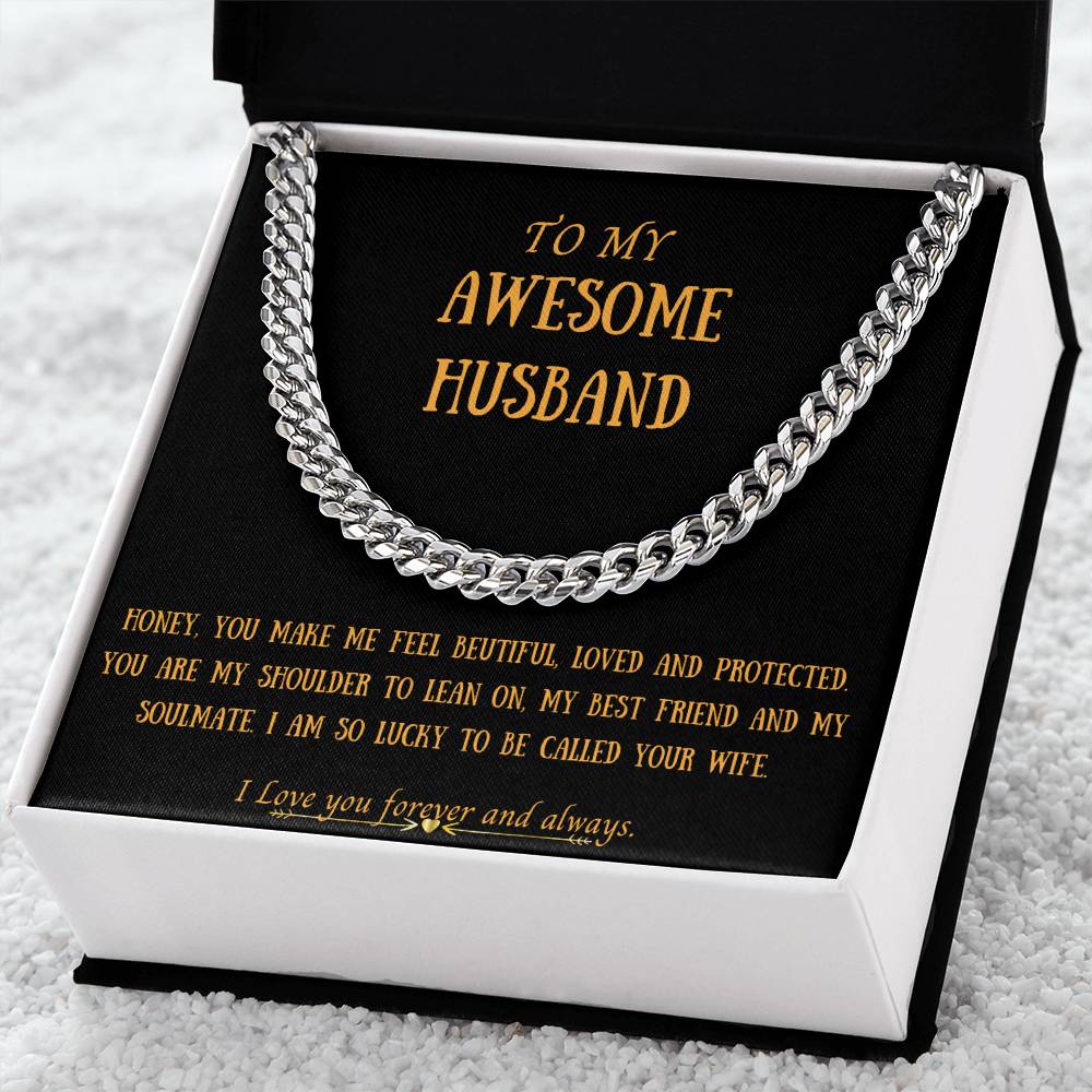 Awesome Husband Cuban Chain Necklace For Him Cuban Link Chain
