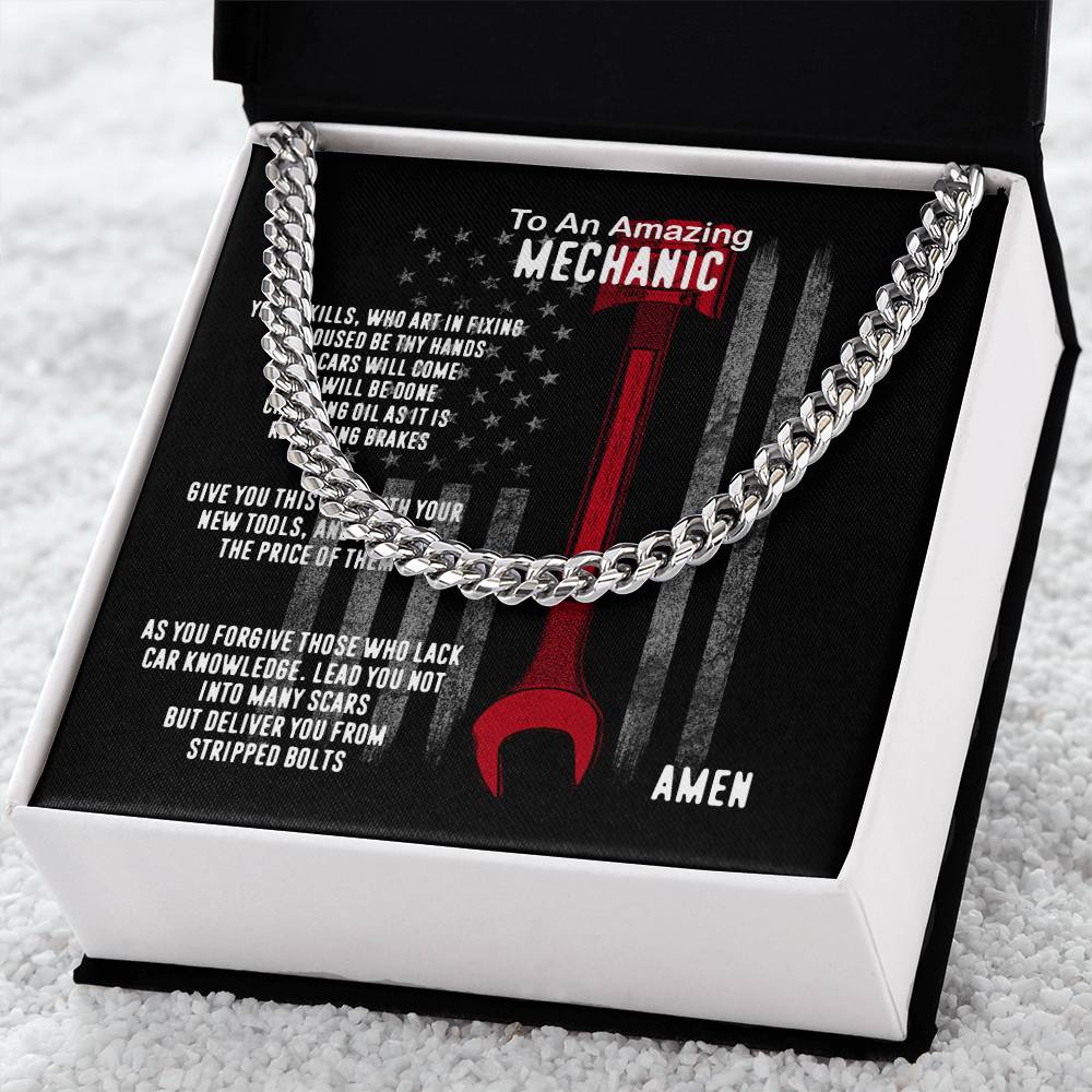 Mechanic Prayer Cuban Link Chain