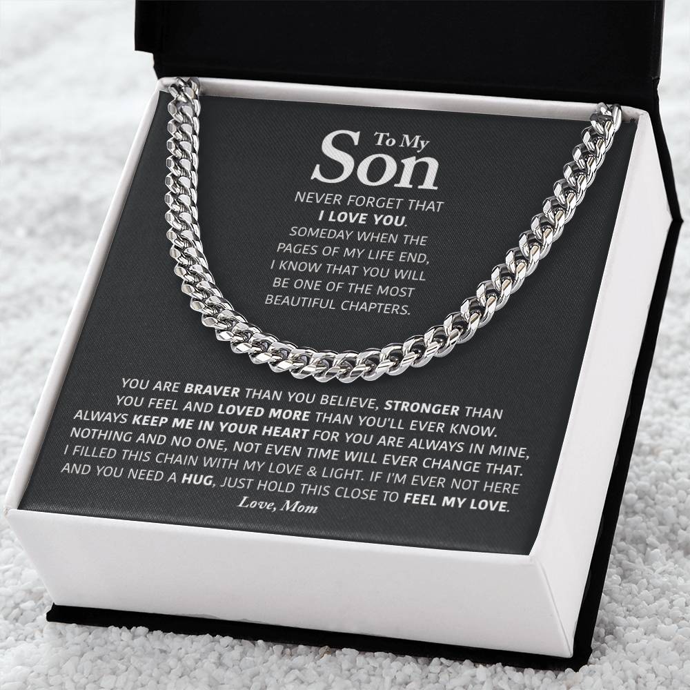 My Son - Keep Me In Your Heart - Cuban Link Chain