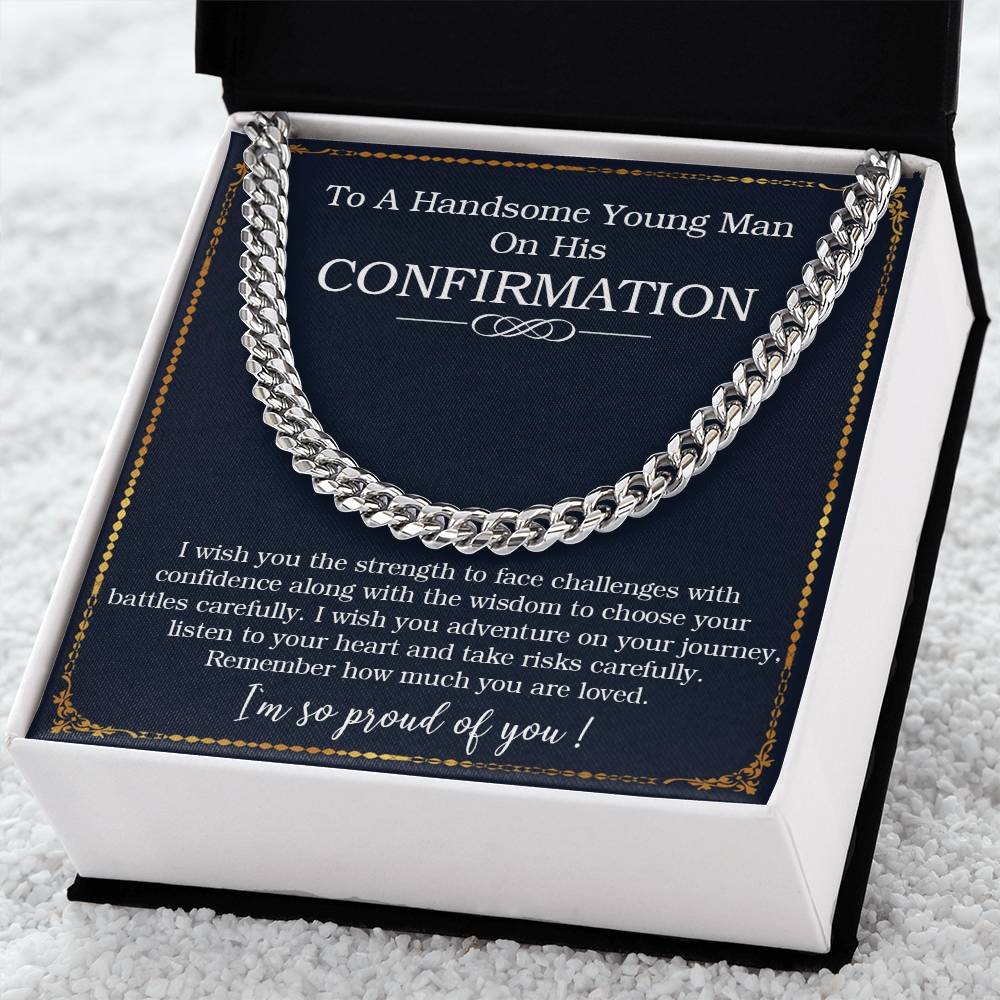 Confirmation Gifts For Him Confirmation Cuban Chain Necklace For Boys On His Confirmation Day Cuban Link Chain