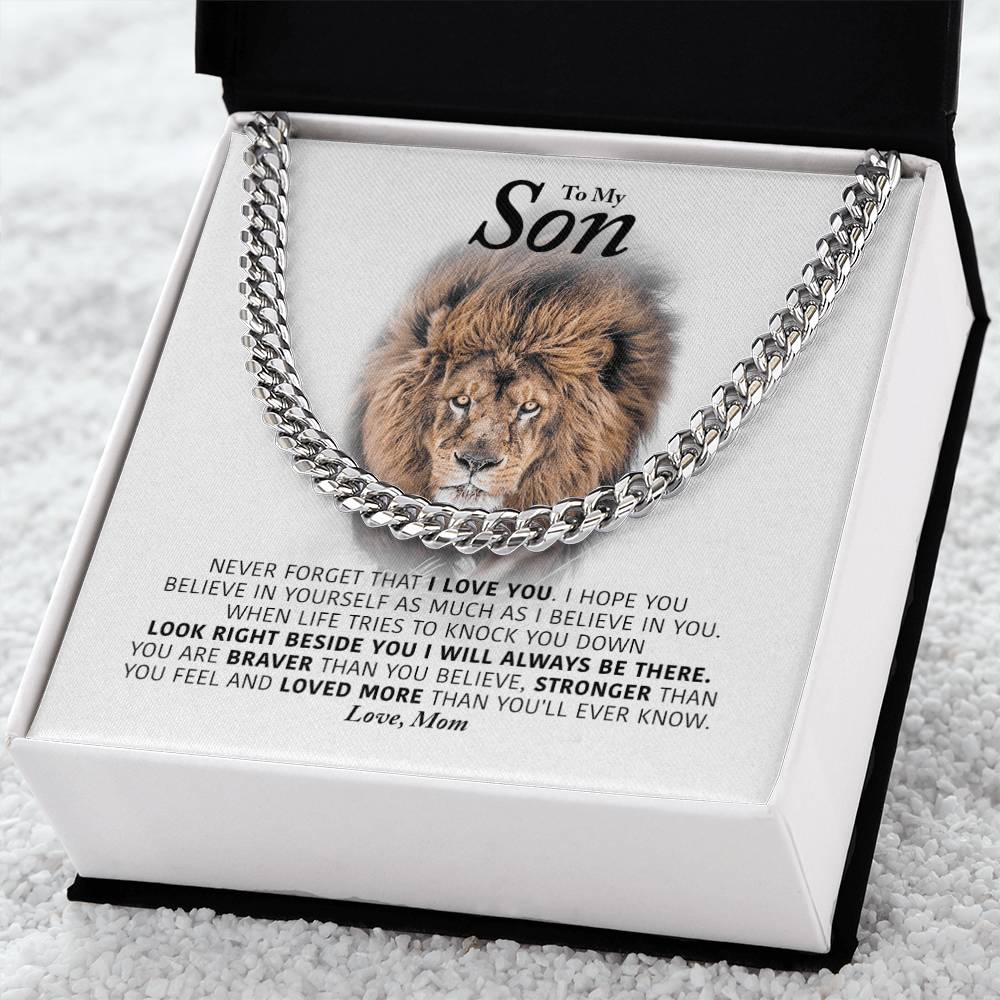 To My Son - I Will Always Be There - Cuban Link Chain Necklace