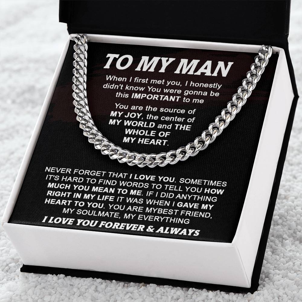 Gift For Your Man - Soulmate - Cuban Cuban Link Chain