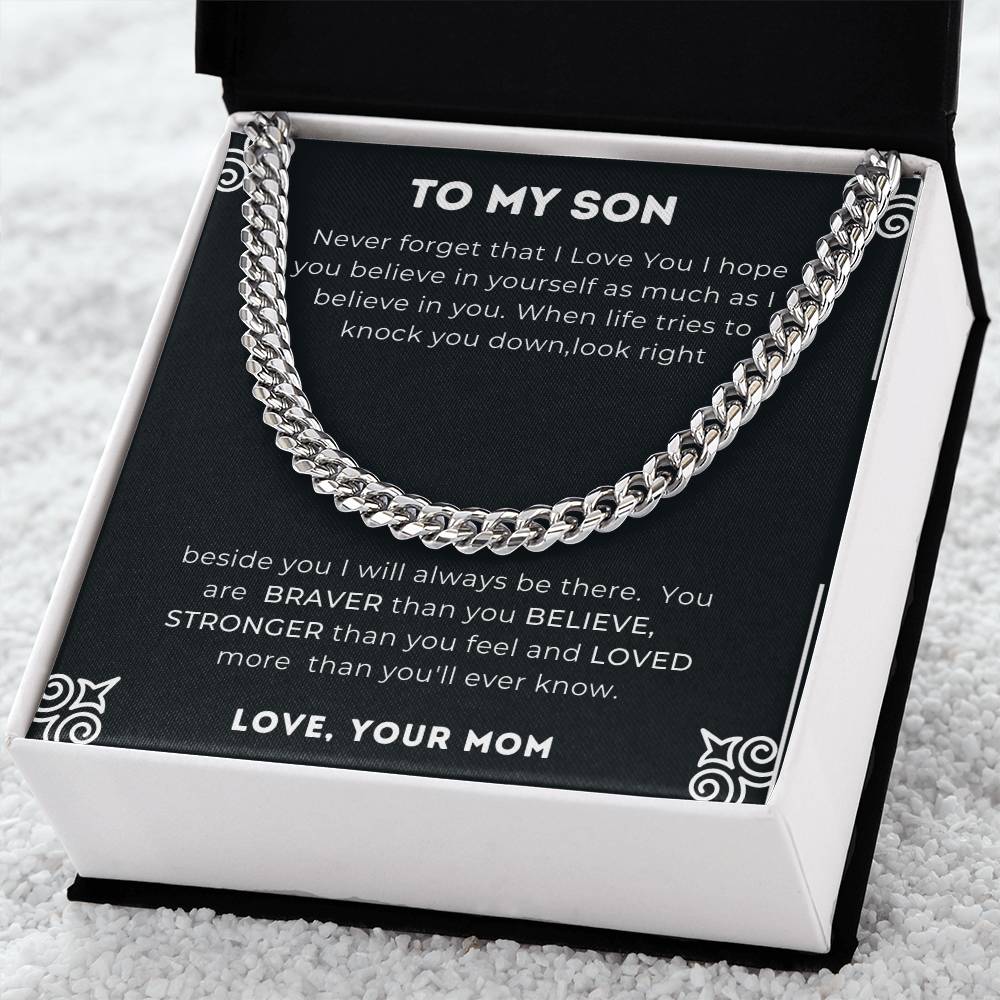 To My Son - Cuban Chain Cuban Link Chain