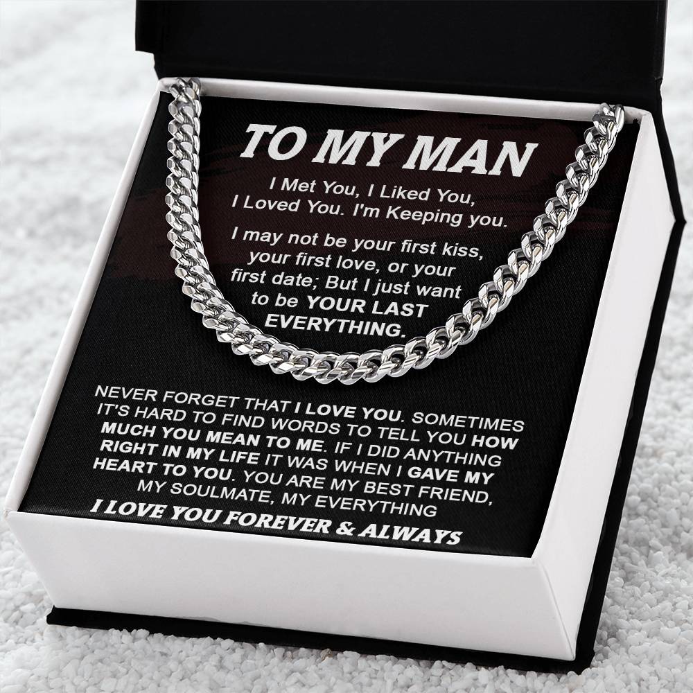 Gift For Your Man - How Much You Mean To Me - Cuban Cuban Link Chain