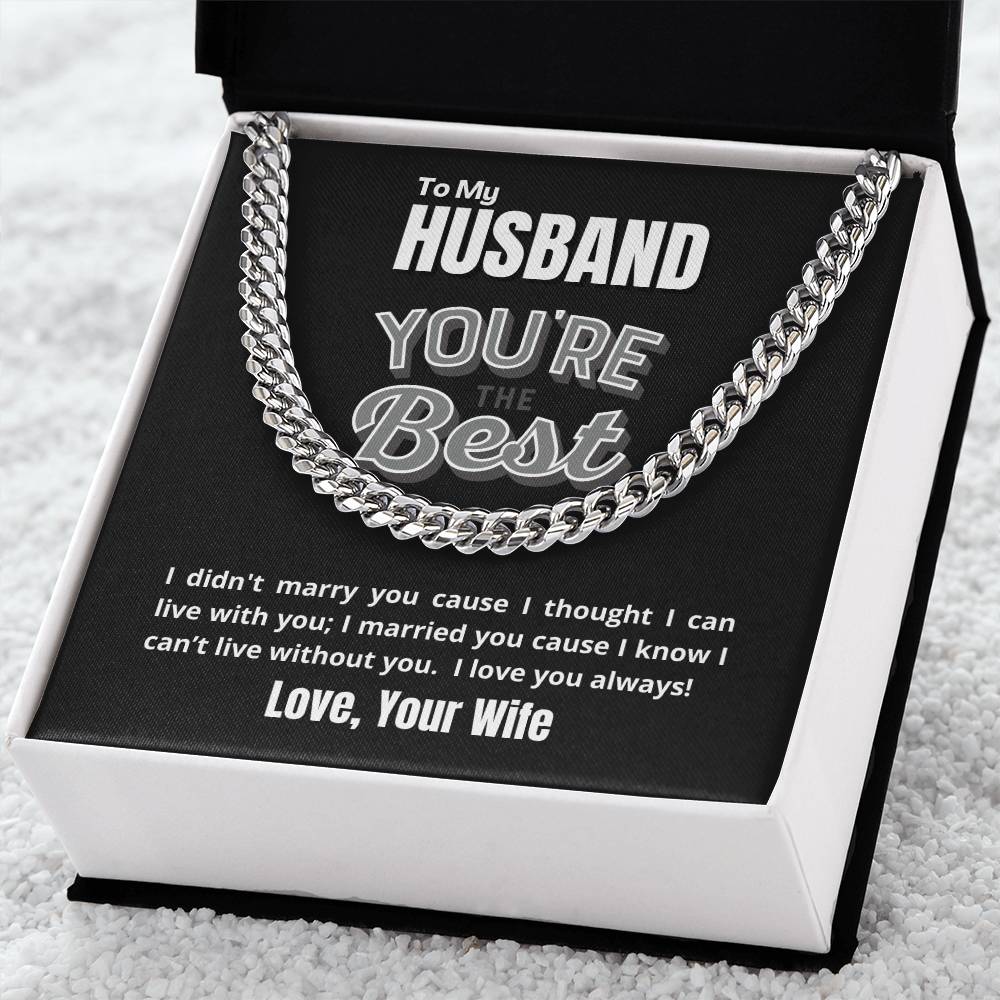 To My Husband - Domain Error Cuban Link Chain