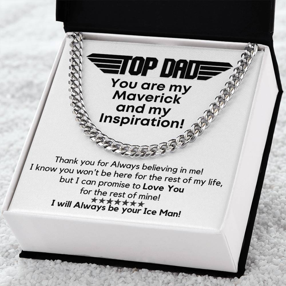 Top Dad - My Maverick! Link Chain Gift Cuban Link Chain