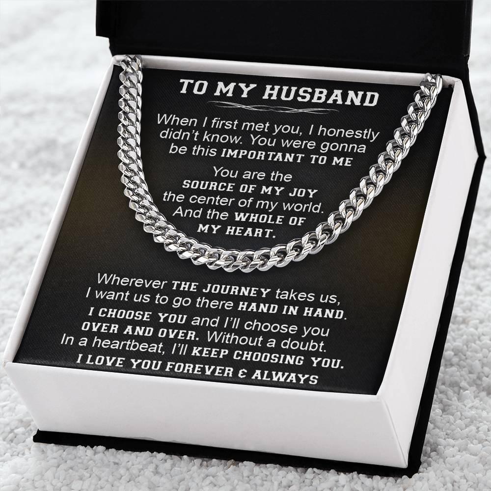 Gift For Husband - Over And Over - Cuban Link Cuban Link Chain
