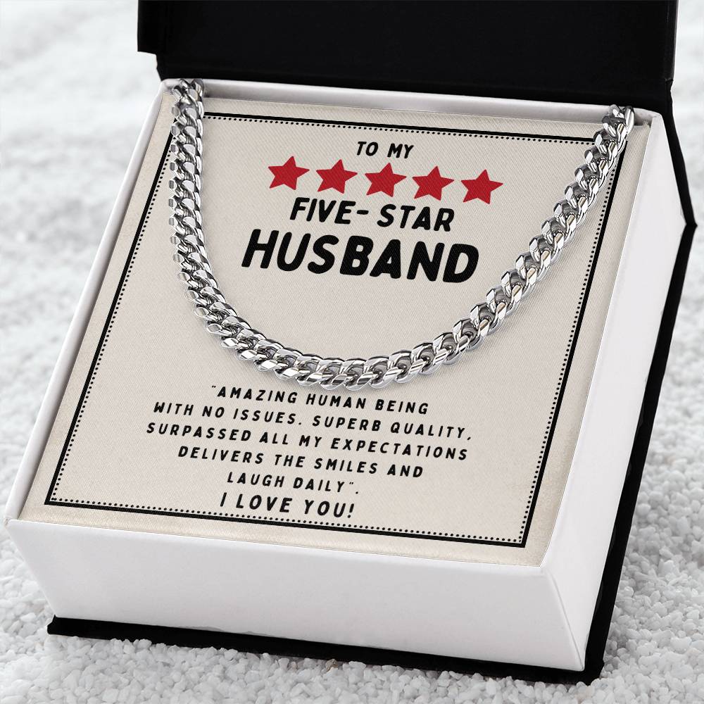 To My Five-Star Husband - Cuban Chain Necklace Cuban Link Chain