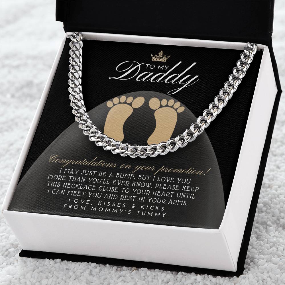 New Dad Promotion Celebration Gift Congratulations On Your Promotion New Daddy Gift From Bump Daddy To Be Promotion Gi Cuban Link Chain