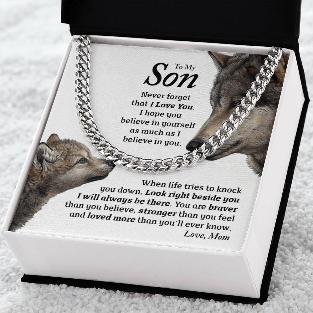 My Son - I Will Always Be There - Cuban Link Chain