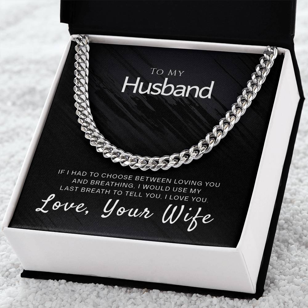 Perfect Gift For Husband Cuban Link Chain