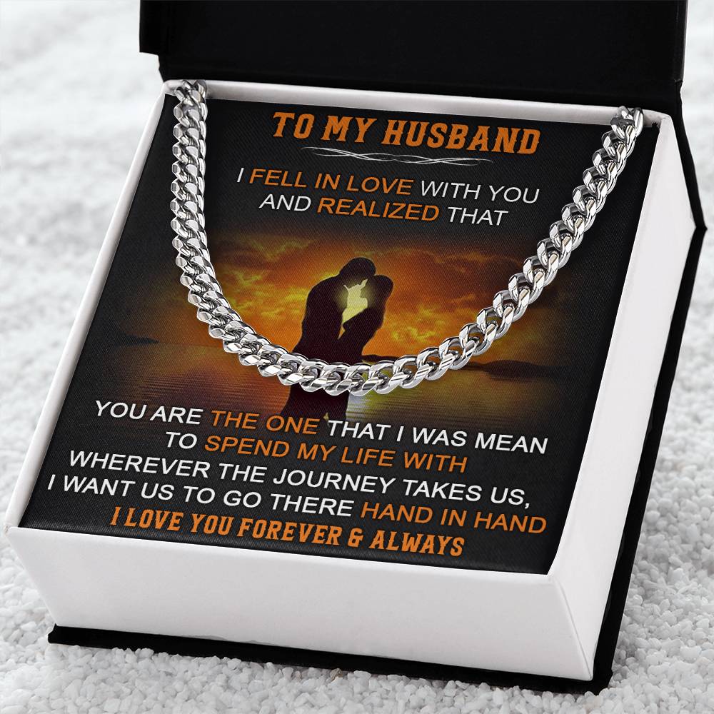 Gift For Husband - Fell In Love - Cuban Link Cuban Link Chain
