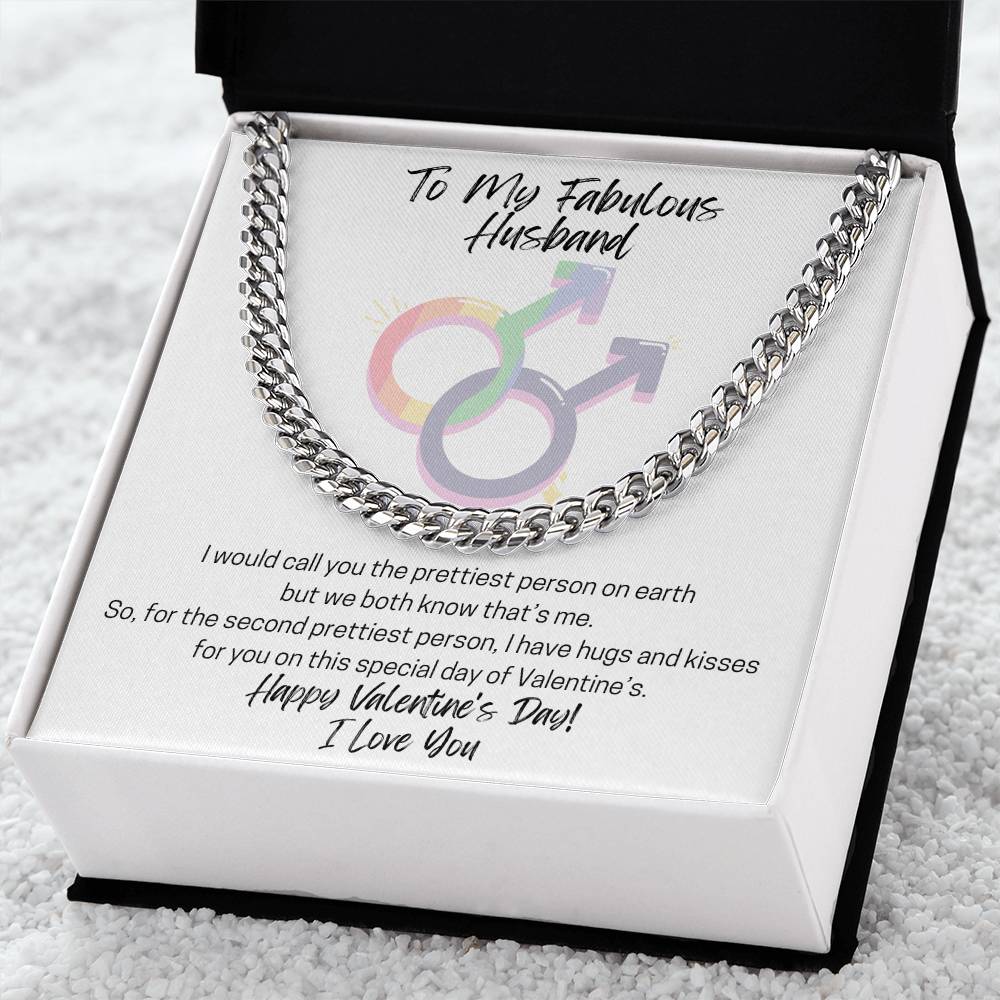 To My Fabulous Husband - Cuban Link Chain Necklace