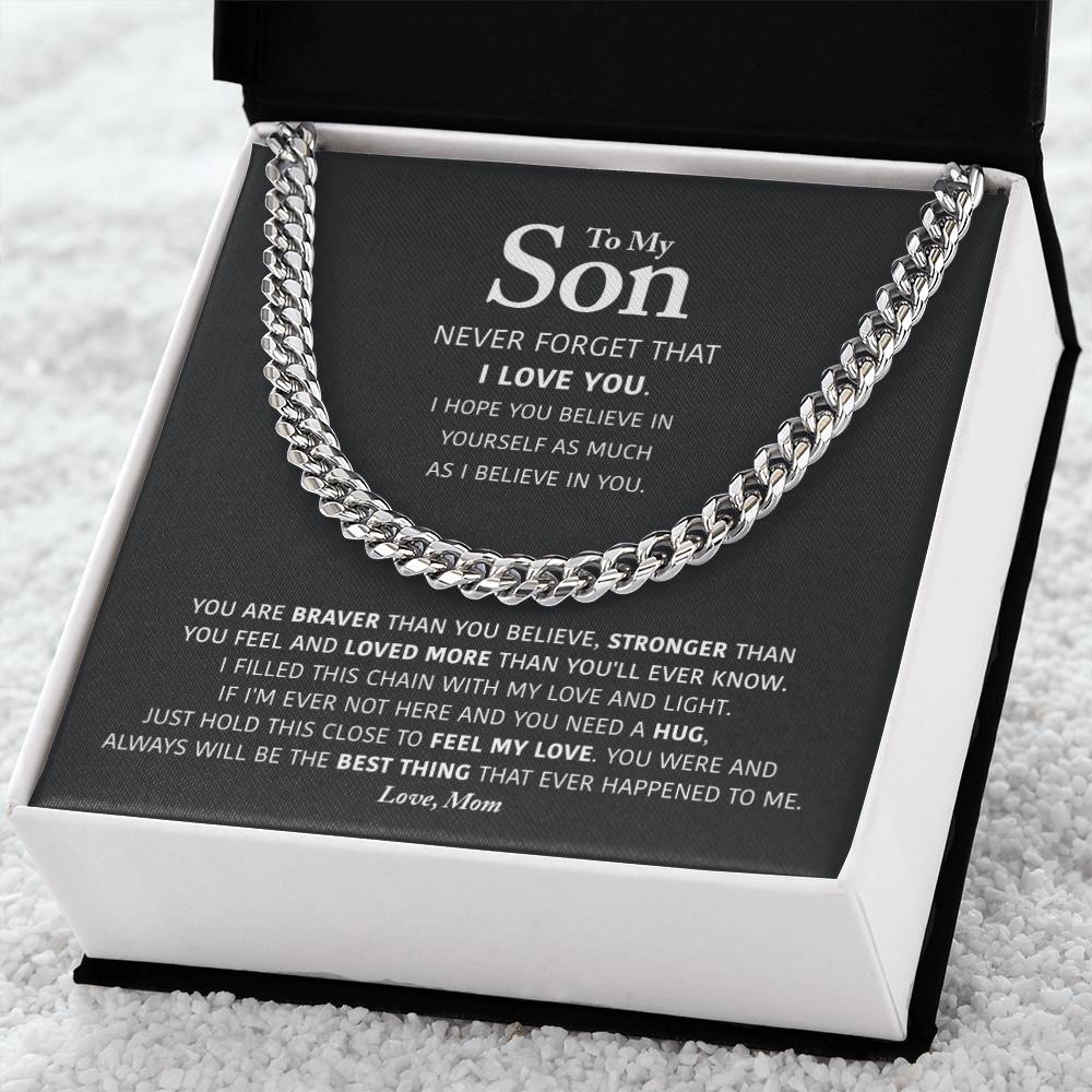 My Son - Braver Than You Believe - Cuban Link Chain