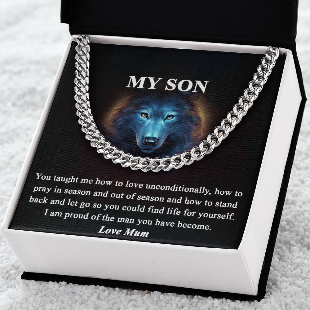 To My Son ?Cuban Link Chain ?Unconditional Love