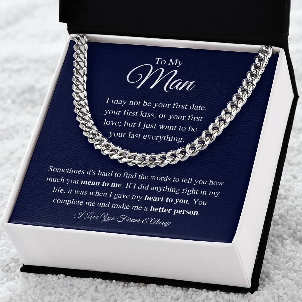 To My Man - Make Me Better - Chain Necklace Cuban Link Chain