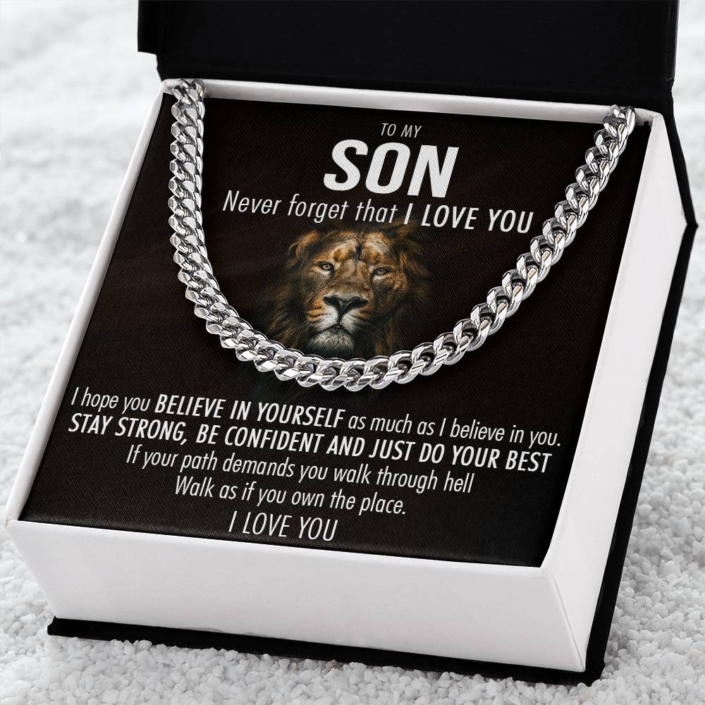 Gift For Son - Do Your Best - Cuban Cuban Link Chain
