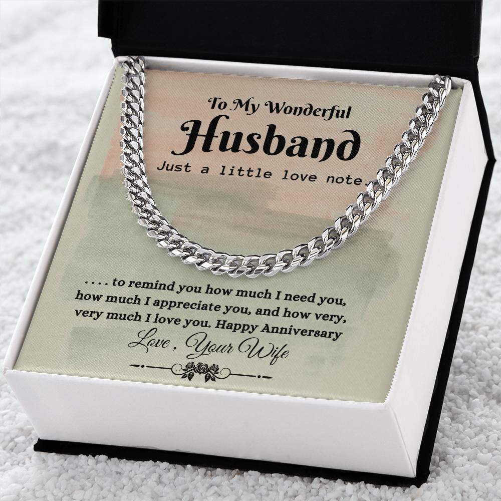 Gift To Husband - Cuban Link Chain Necklace