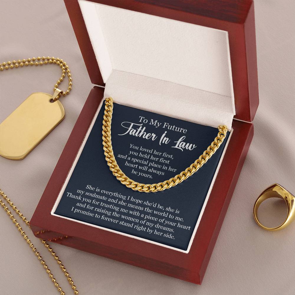 Future Father In Law Necklace Future Father In Law Gift Father Of The Bride Gift Father In Law Gift Groom Cuban Link Chain