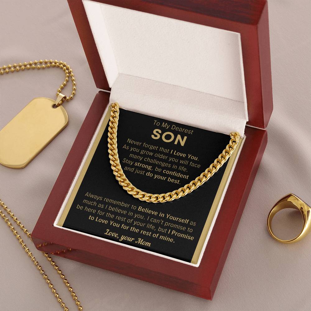 To My Son Just Do Your Best - Cuban Link Chain - Clm8
