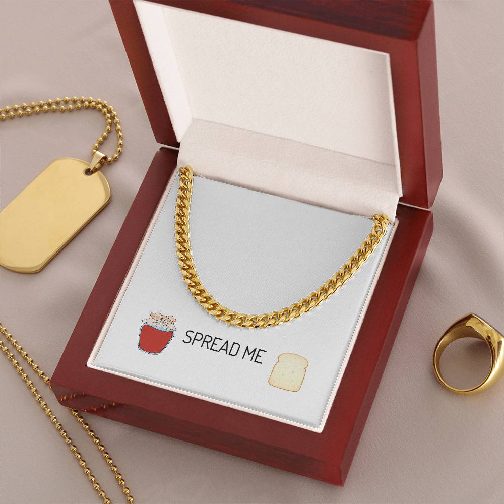 Chain Link Neckwear With Message Card & Luxury Gift Box Cuban Link Chain