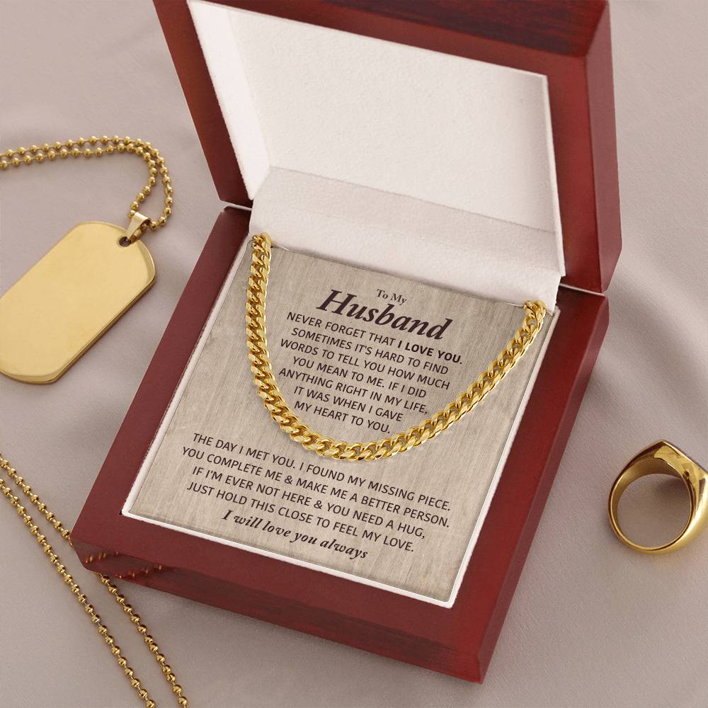 Perfect Gift For Husband Cuban Link Chain