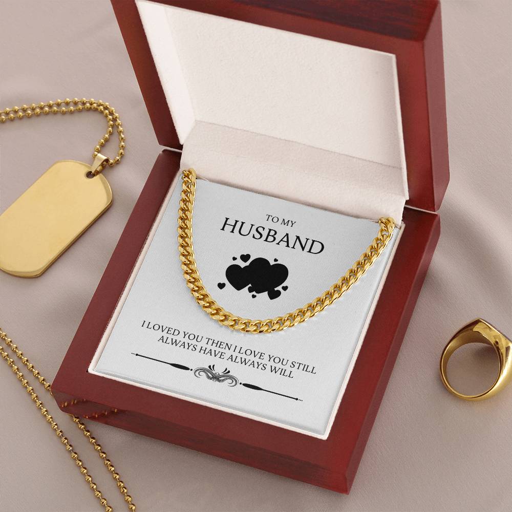 I Love You Then Cuban Link Chain Necklace