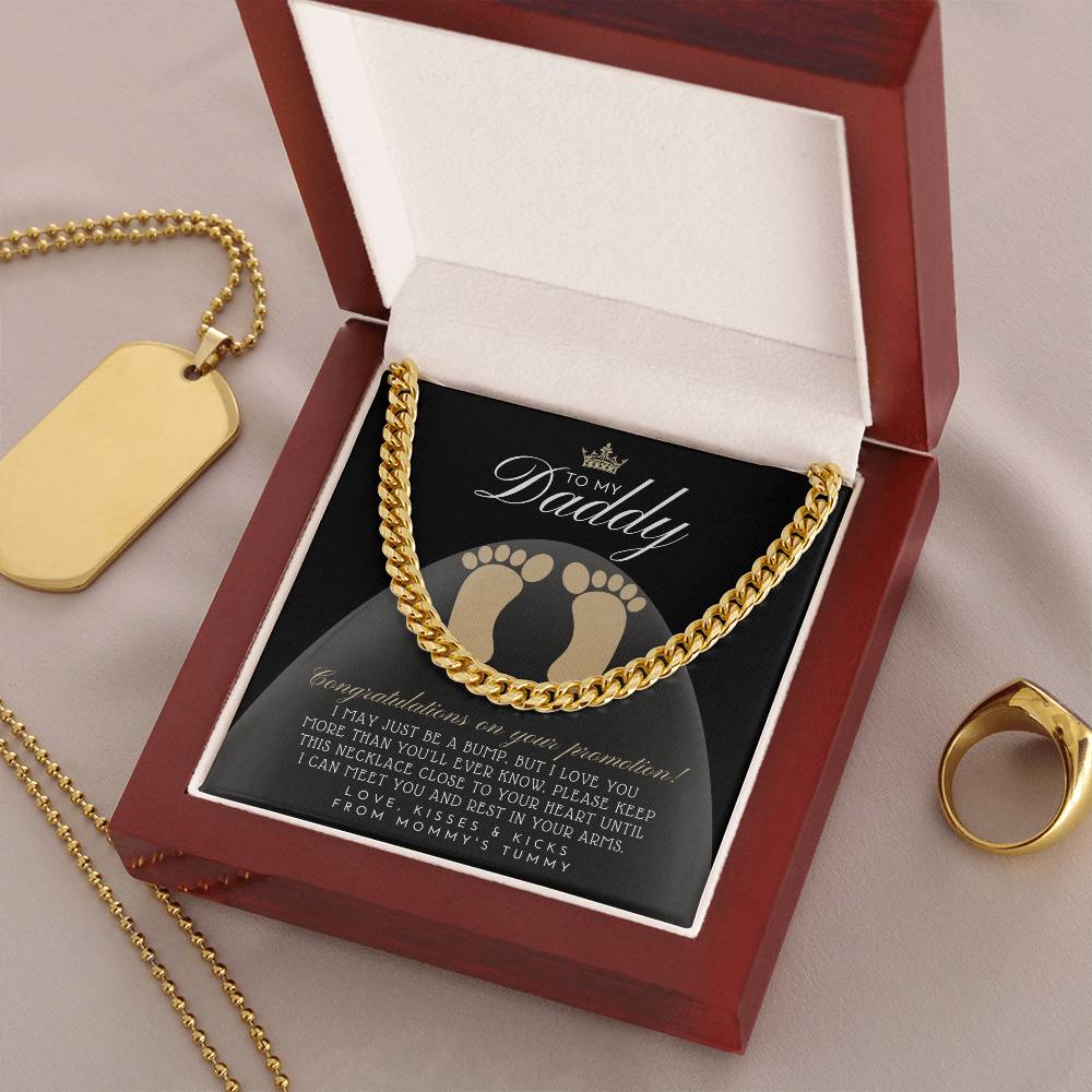 New Dad Promotion Celebration Gift Congratulations On Your Promotion New Daddy Gift From Bump Daddy To Be Promotion Gi Cuban Link Chain