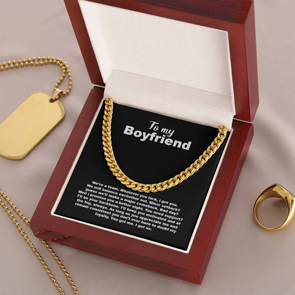 Selling Out! To My Boyfriend Cuban Link Chain
