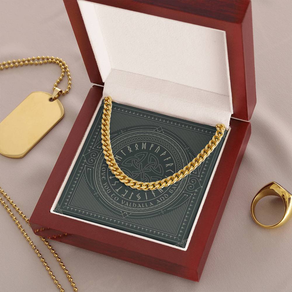 Gift For Boyfriend Husband Vikings Gift For Him Gift For Him Unique Cuban Link Chain