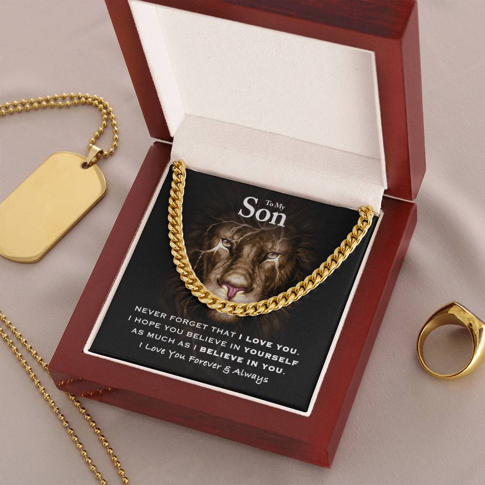 To My Son - Believe In Yourself Cuban Link Chain