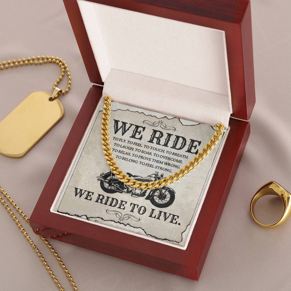 Cuban Chain Link Necklace For Men Biker Gifts Motorcycle Rider Gift Necklace Motorcycle Club Reunion Gifts Cuban Link Chain