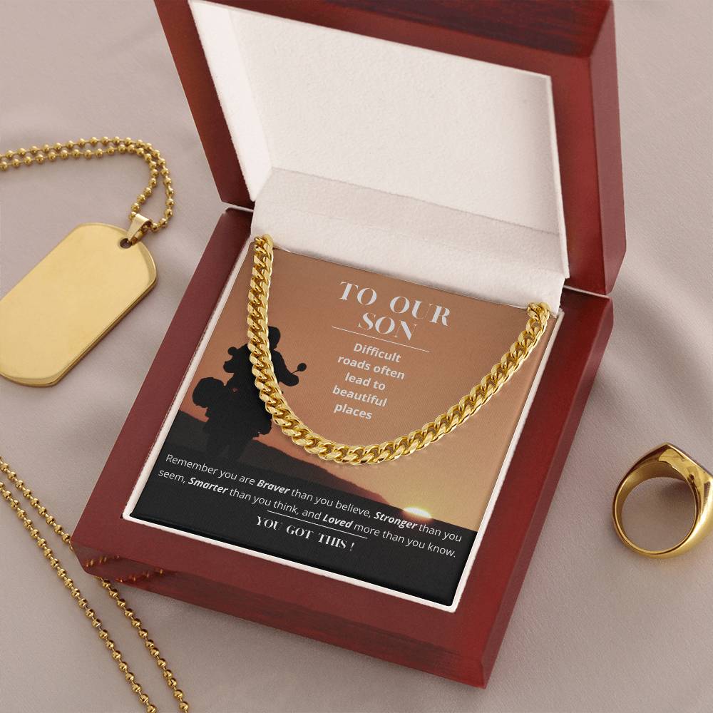 Son Gift Parents Cuban Link Chain Gift To Son Birthday Gift Father Son Gift Gift To Son From Mom Son Gift Ideas Specia
