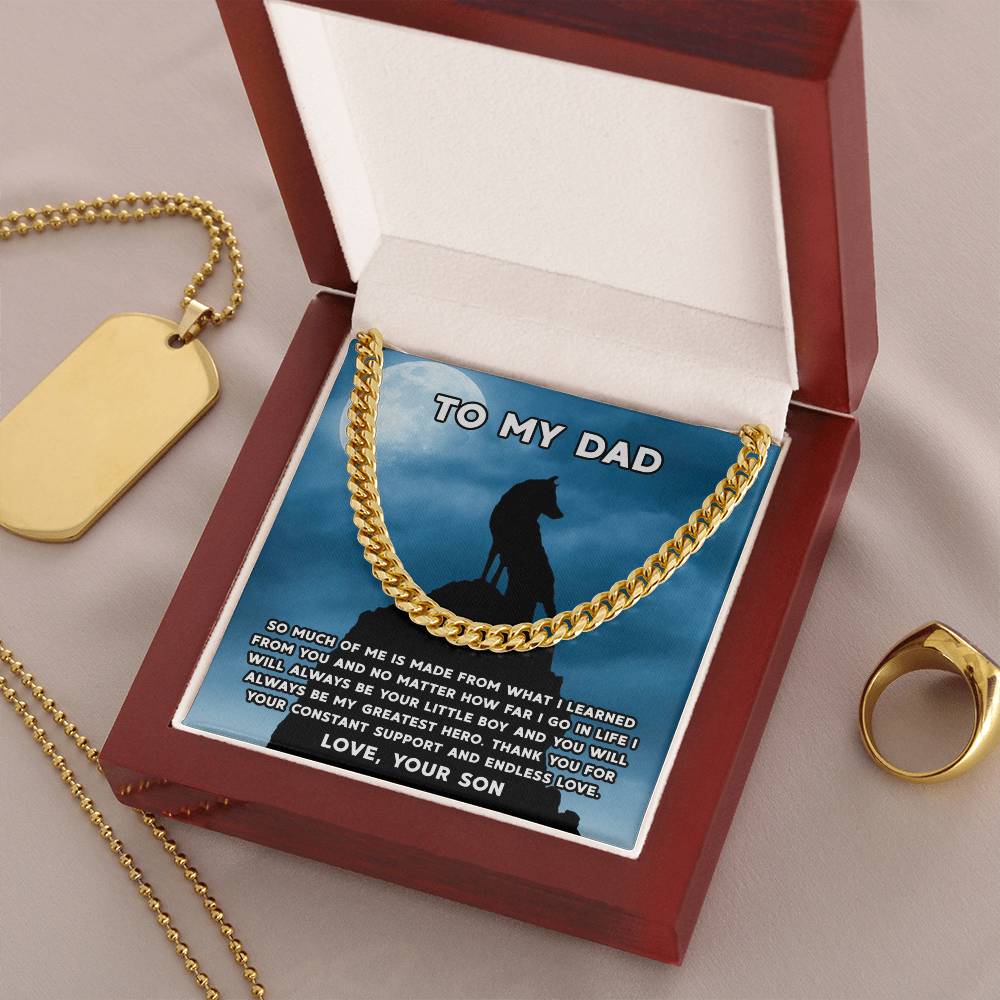 Gifts For Dad From Son Silver Cuban Link Chain Fathers Day Gift Dad Birthday Gift Father Of The Groom Gift