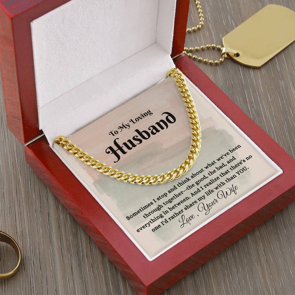 Anniversary Gift To Husband - Cuban Link Chain Necklace