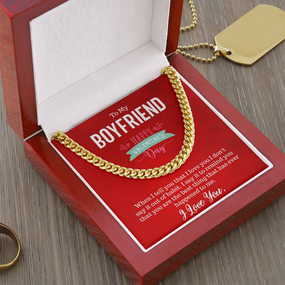 Valentine's Day Gift For Your Boyfriend. Cuban Link Chain