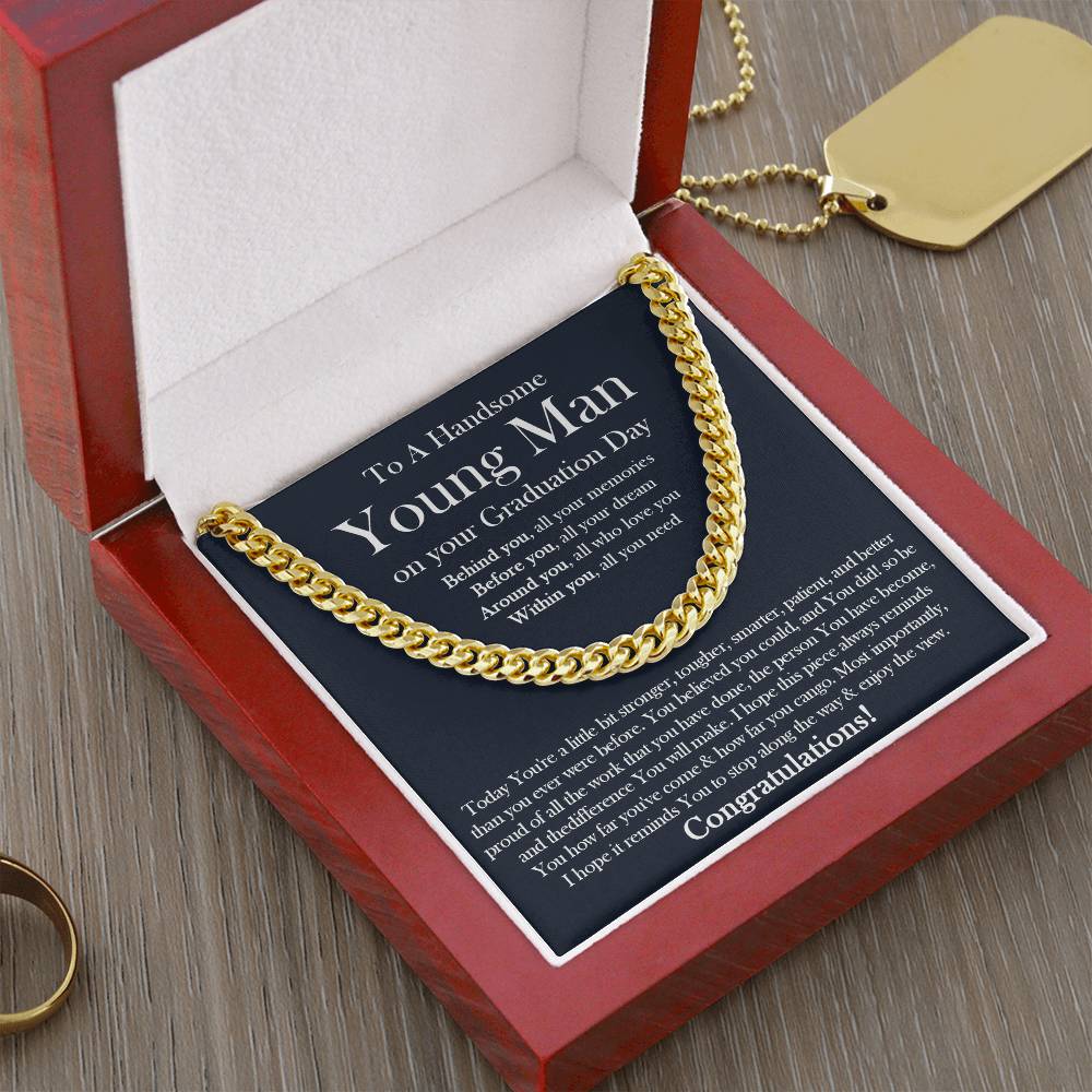 Graduation Gift For Him College Graduation Gift For Son Graduation Gift High School Boy Graduation Gift College Neckla Cuban Link Chain
