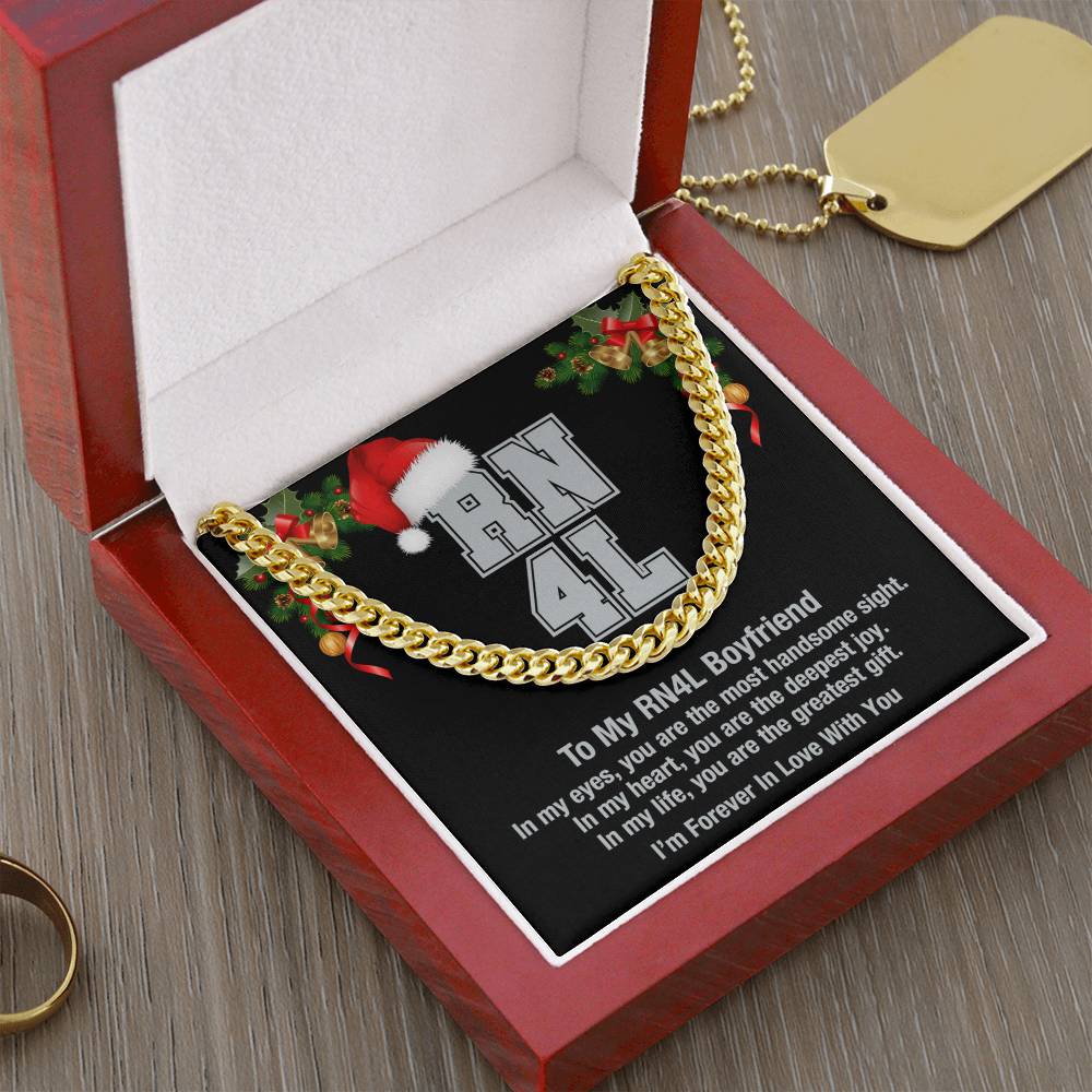 My Rn4l Boyfriend Cuban Link Chain Necklace
