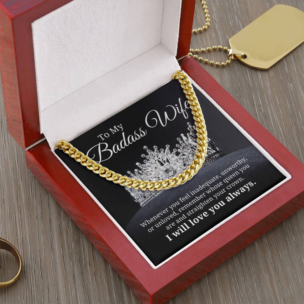 Remember Whose Queen You Are - Cuban Link Chain Necklace