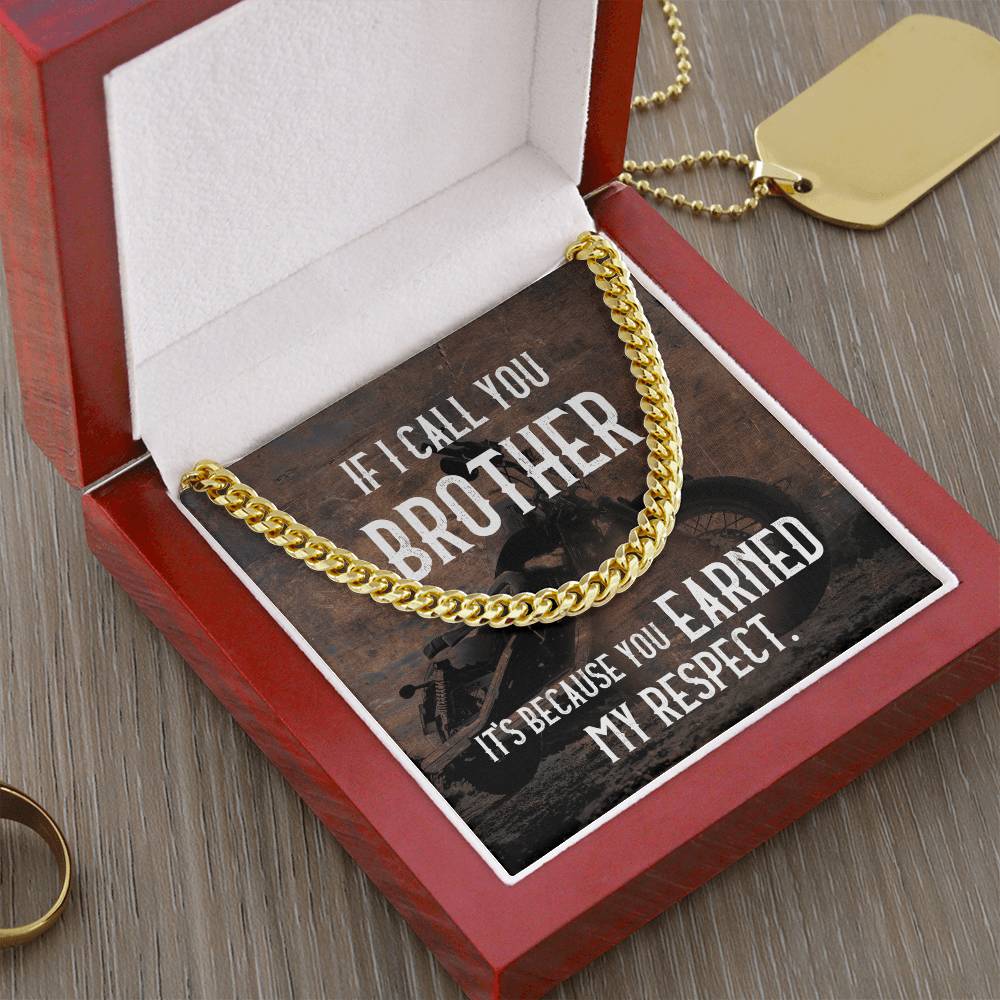 Cuban Chain Necklace For Men Gift For Fellow Biker Motorcycle Rider Gift Necklace Cuban Link Chain Necklace