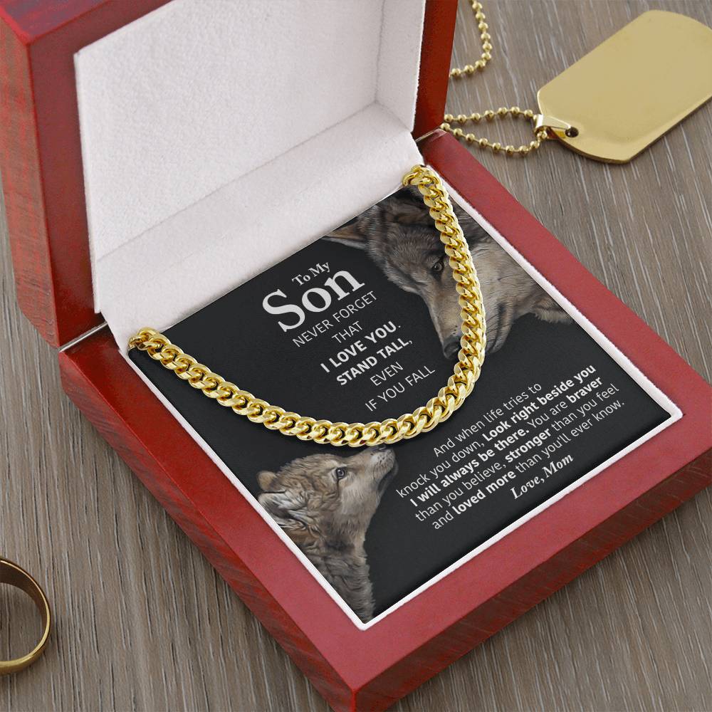 My Son - Stand Tall Cuban Link Chain