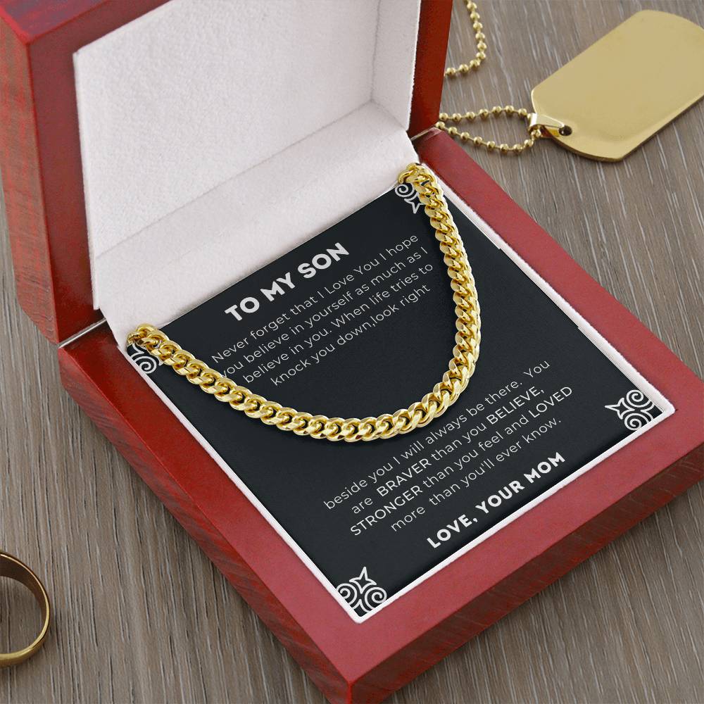 To My Son - Cuban Chain Cuban Link Chain