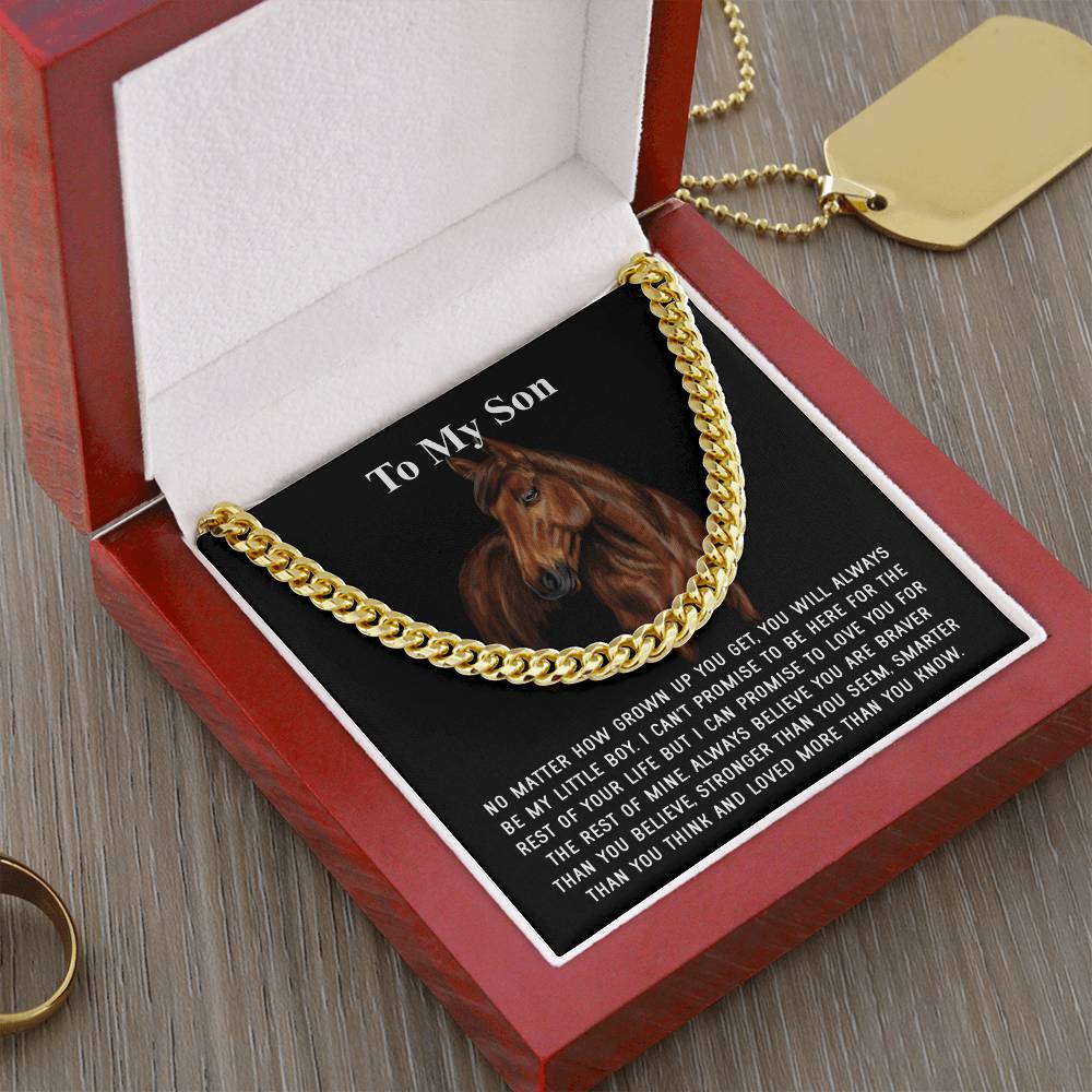 To My Son Necklace Gift For Son Son Graduation Graduate Gift Fathers Day Father Son Gift Mens Silver Cuban Link Chain