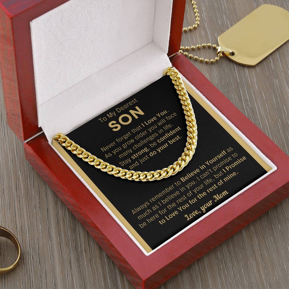 To My Son Just Do Your Best - Cuban Link Chain - Clm8