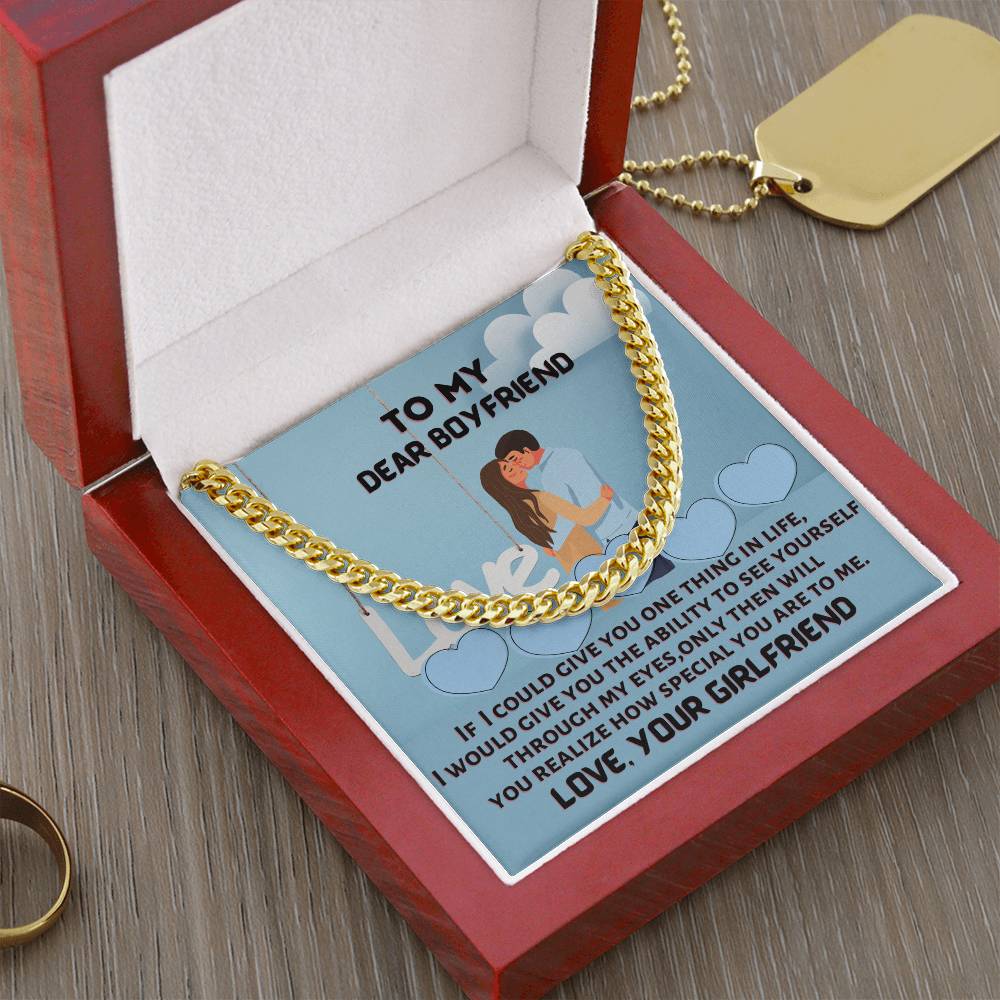 To My Dear Boyfriend Cuban Link Chain