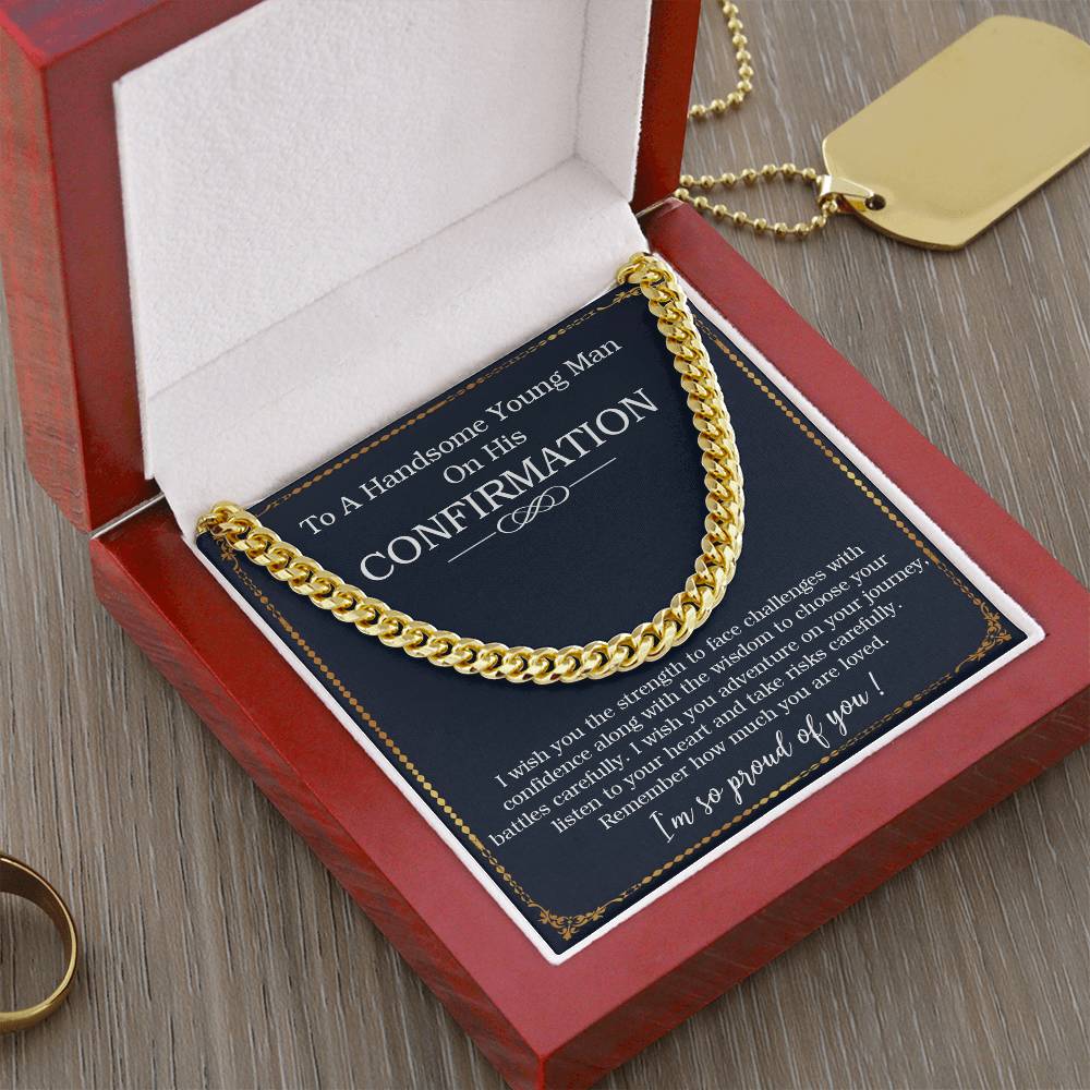 Confirmation Gifts For Him Confirmation Cuban Chain Necklace For Boys On His Confirmation Day Cuban Link Chain