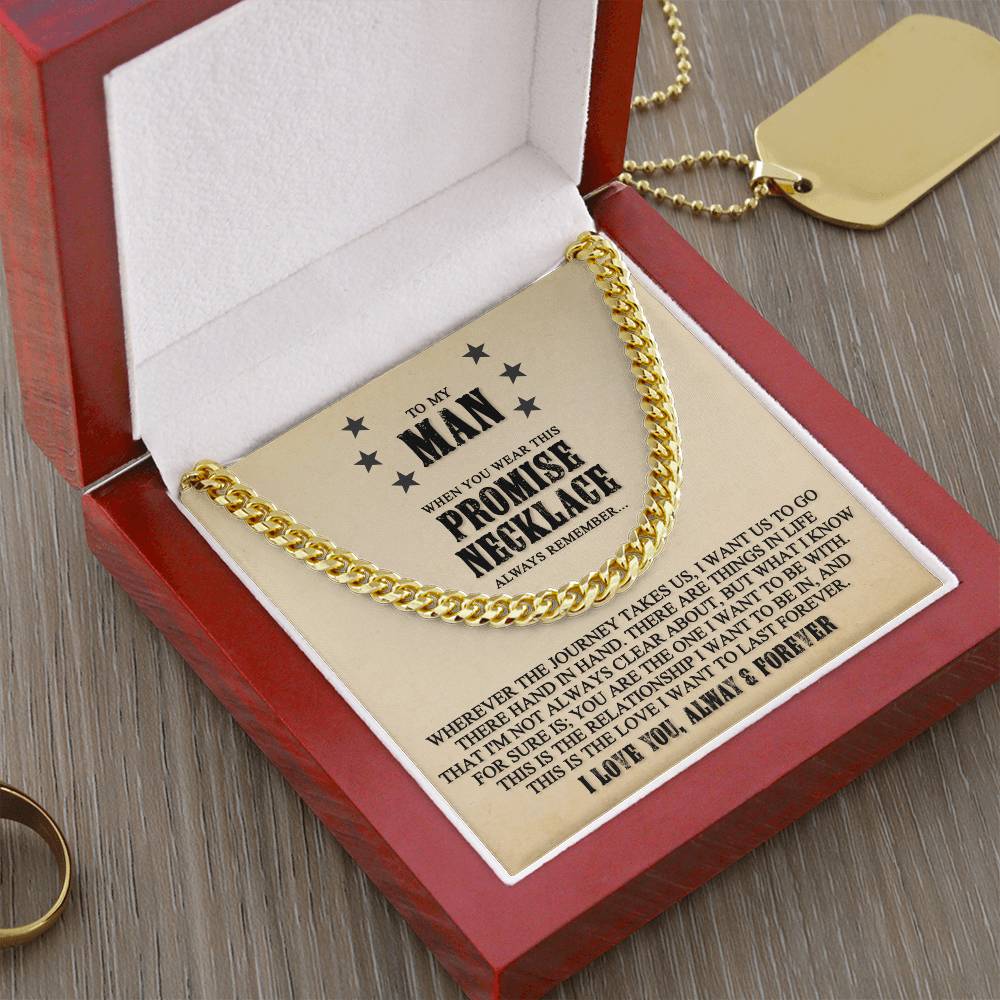 Promise Necklace Cuban Link Chain