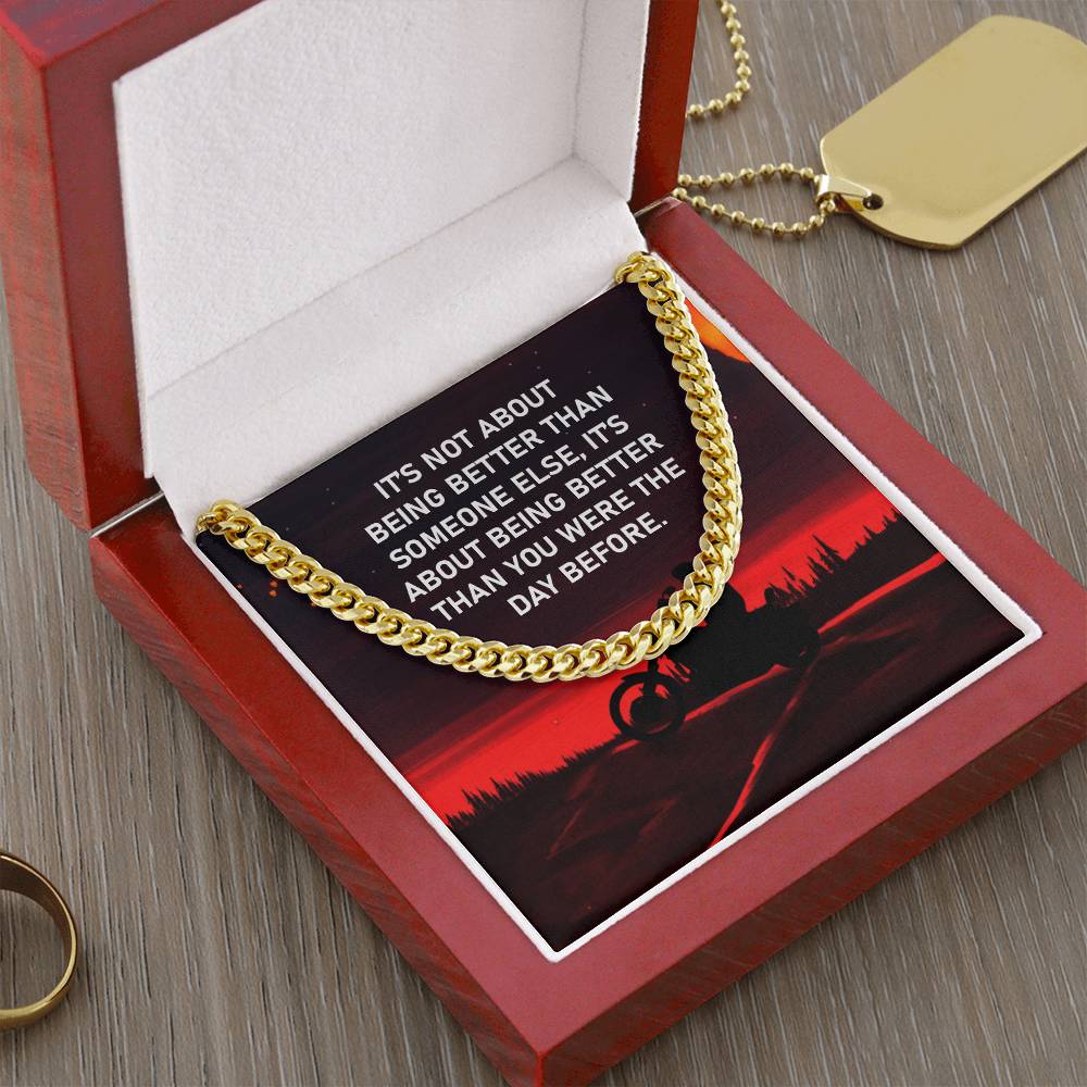 Gift For Bike - Cuban Link Chain Necklace - Trending Now